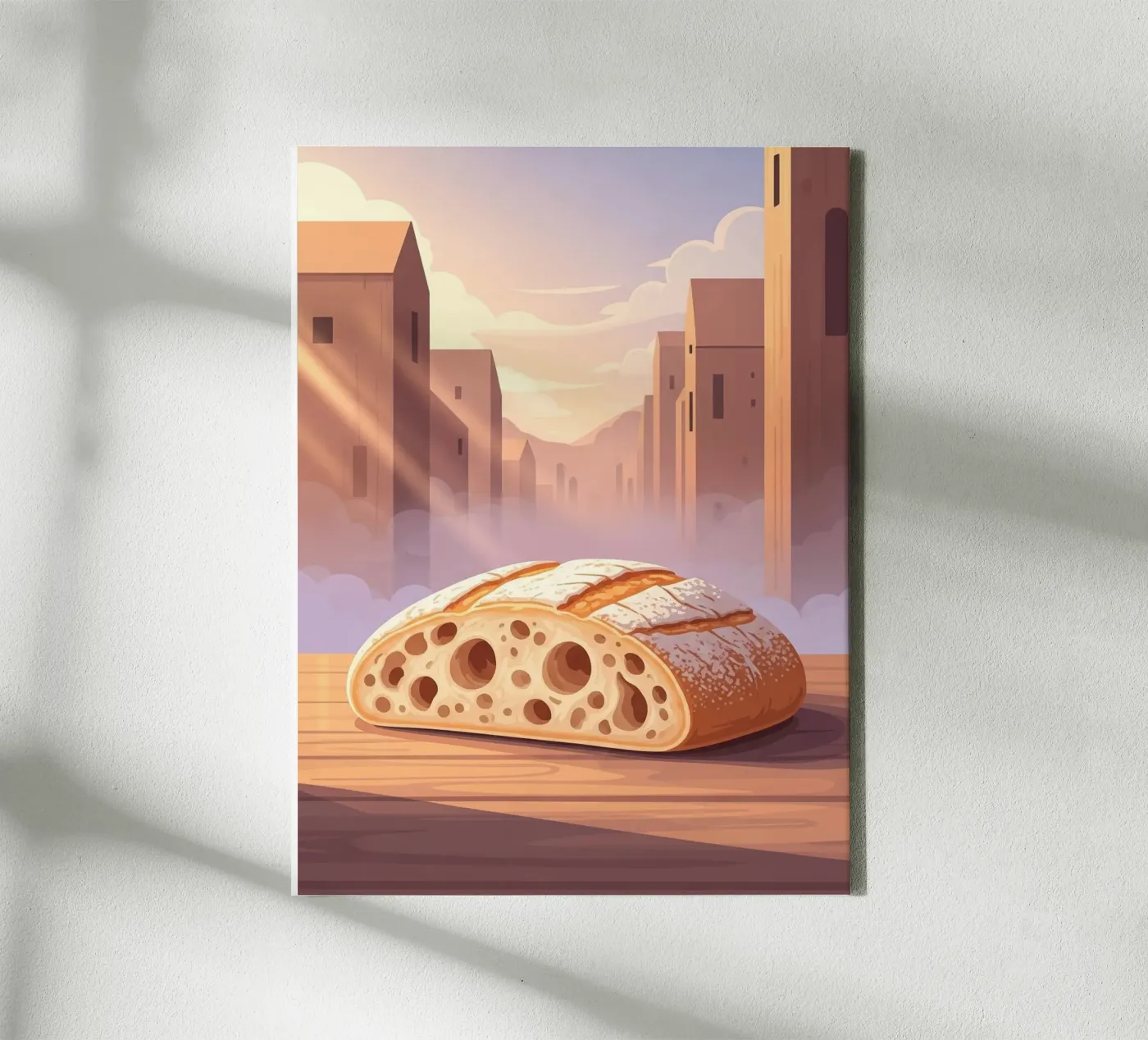 Rustic slipper canvas by FlatPrint Studio