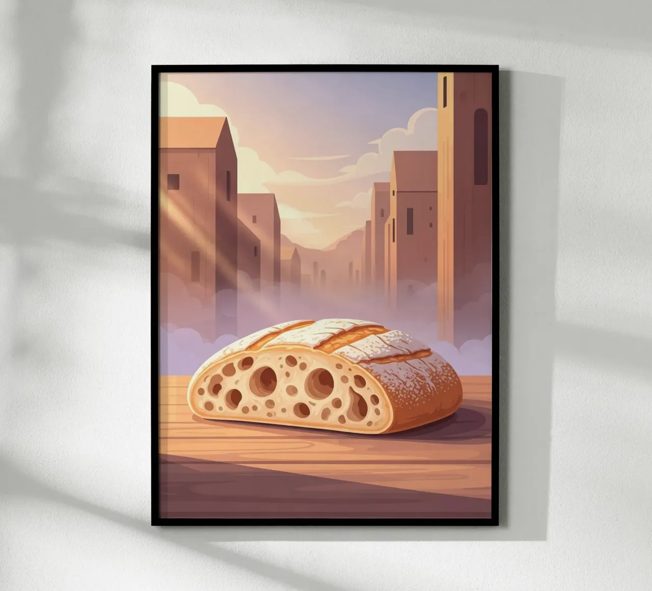 Ciabatta Rustic poster da FlatPrint Studio