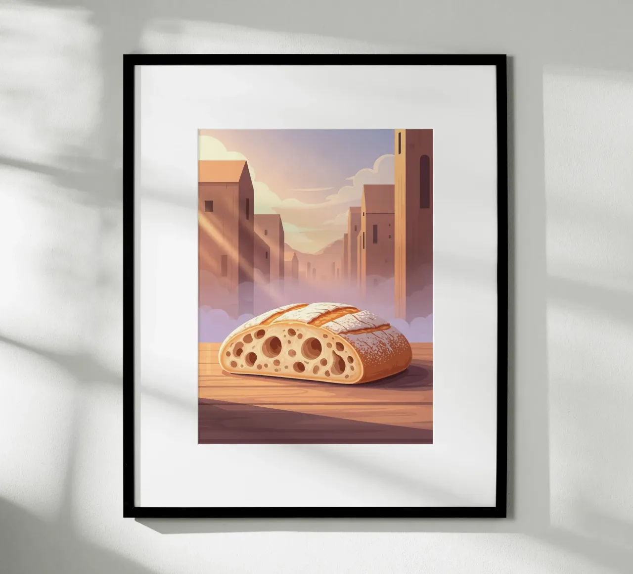 Ciabatta Rustic poster da FlatPrint Studio
