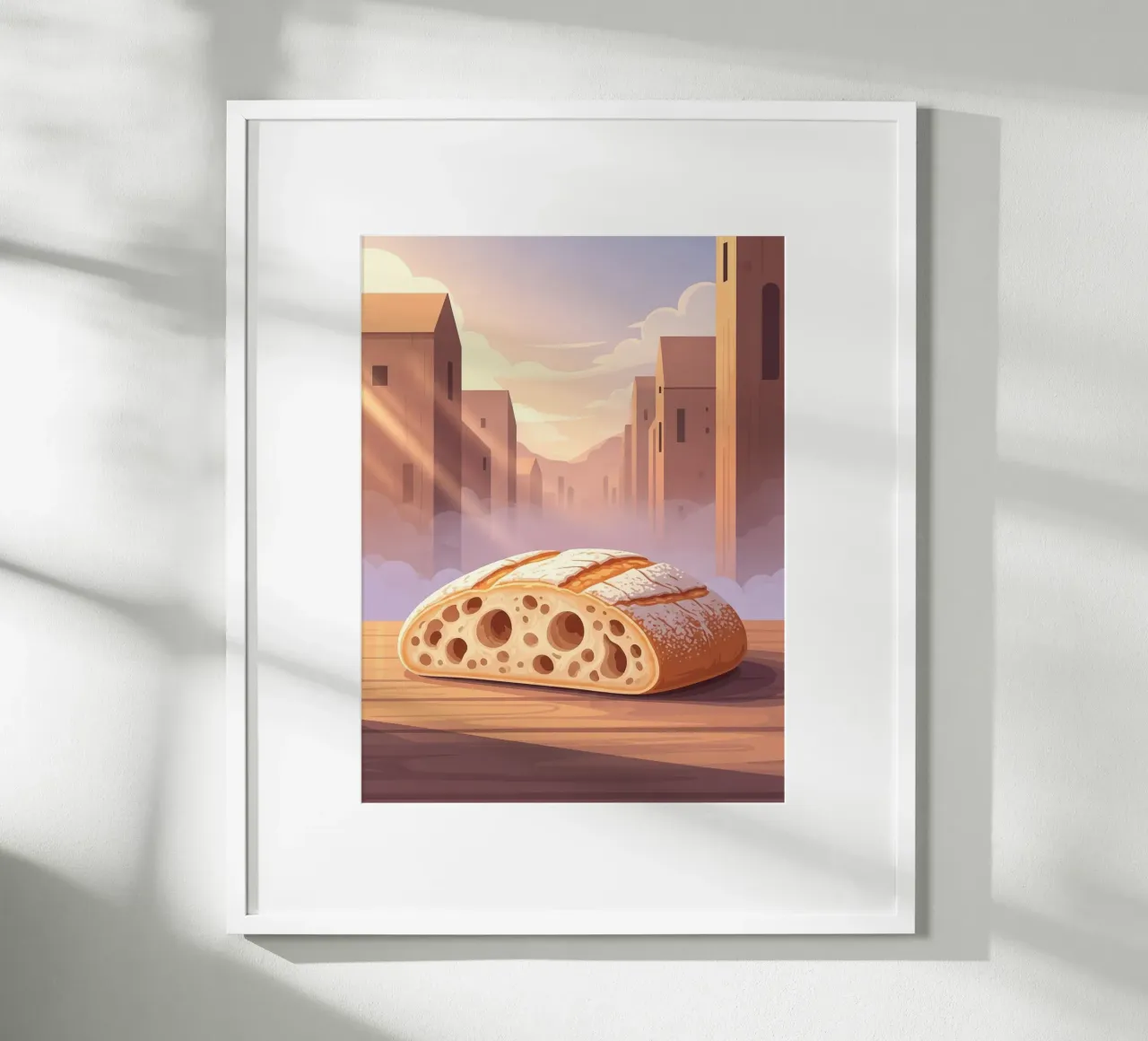 Ciabatta Rustic poster da FlatPrint Studio