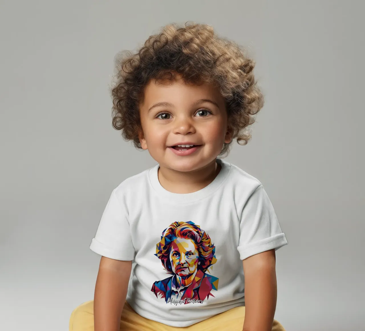 Margaret Thatcher WPAP Pop Art maglietta neonato da vectorartnesia