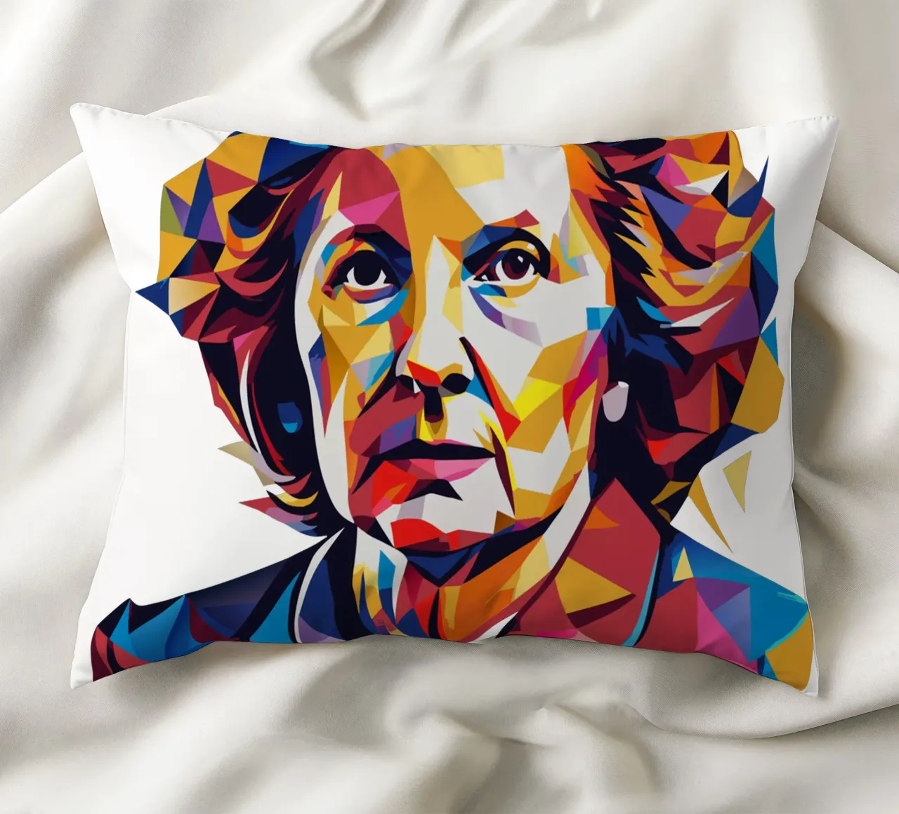 Margaret Thatcher WPAP Pop Art cuscino da vectorartnesia