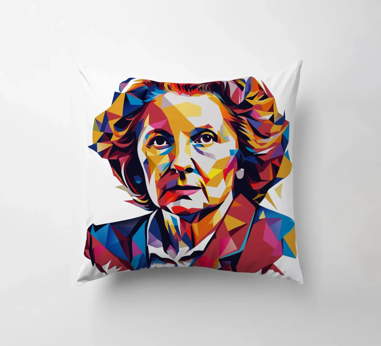 Margaret Thatcher WPAP Pop Art cuscino da vectorartnesia