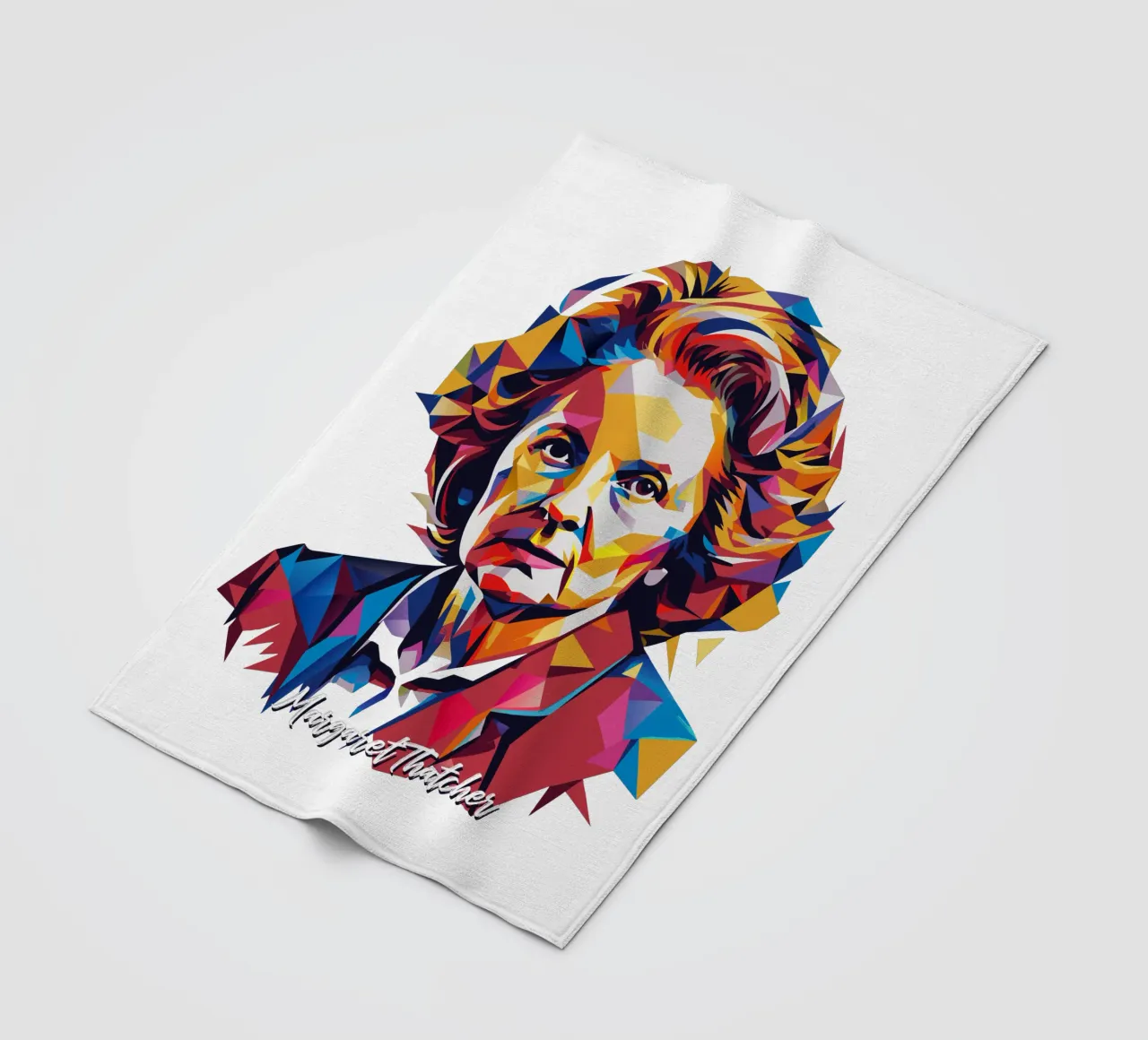 Margaret Thatcher WPAP Pop Art coperta in pile da vectorartnesia