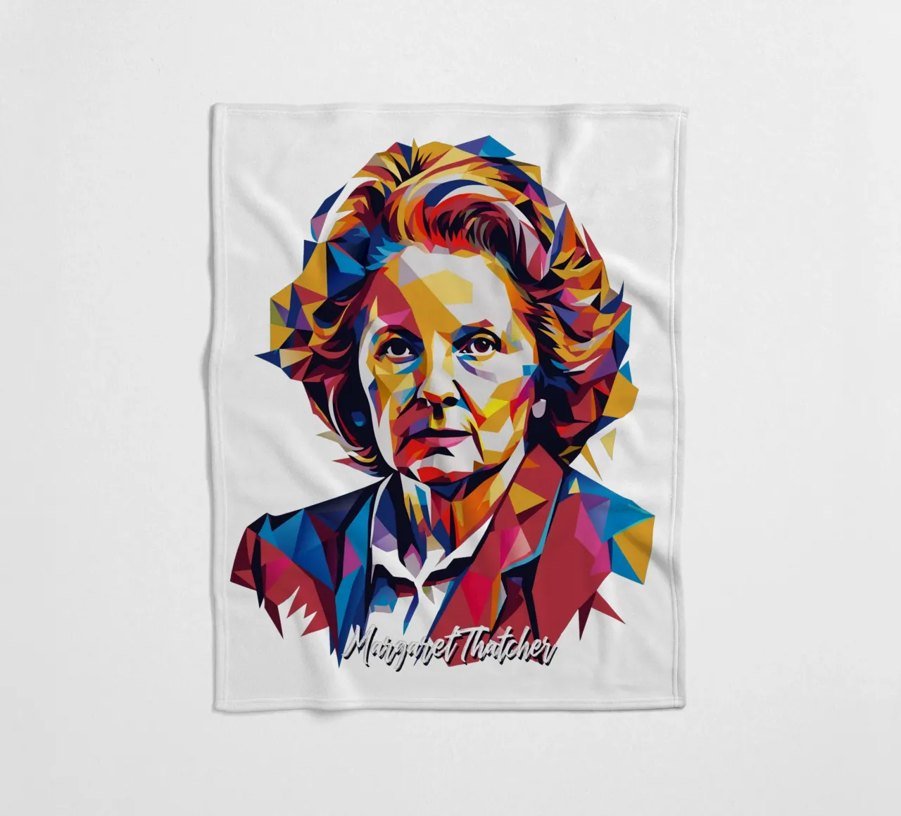Margaret Thatcher WPAP Pop Art coperta in pile da vectorartnesia