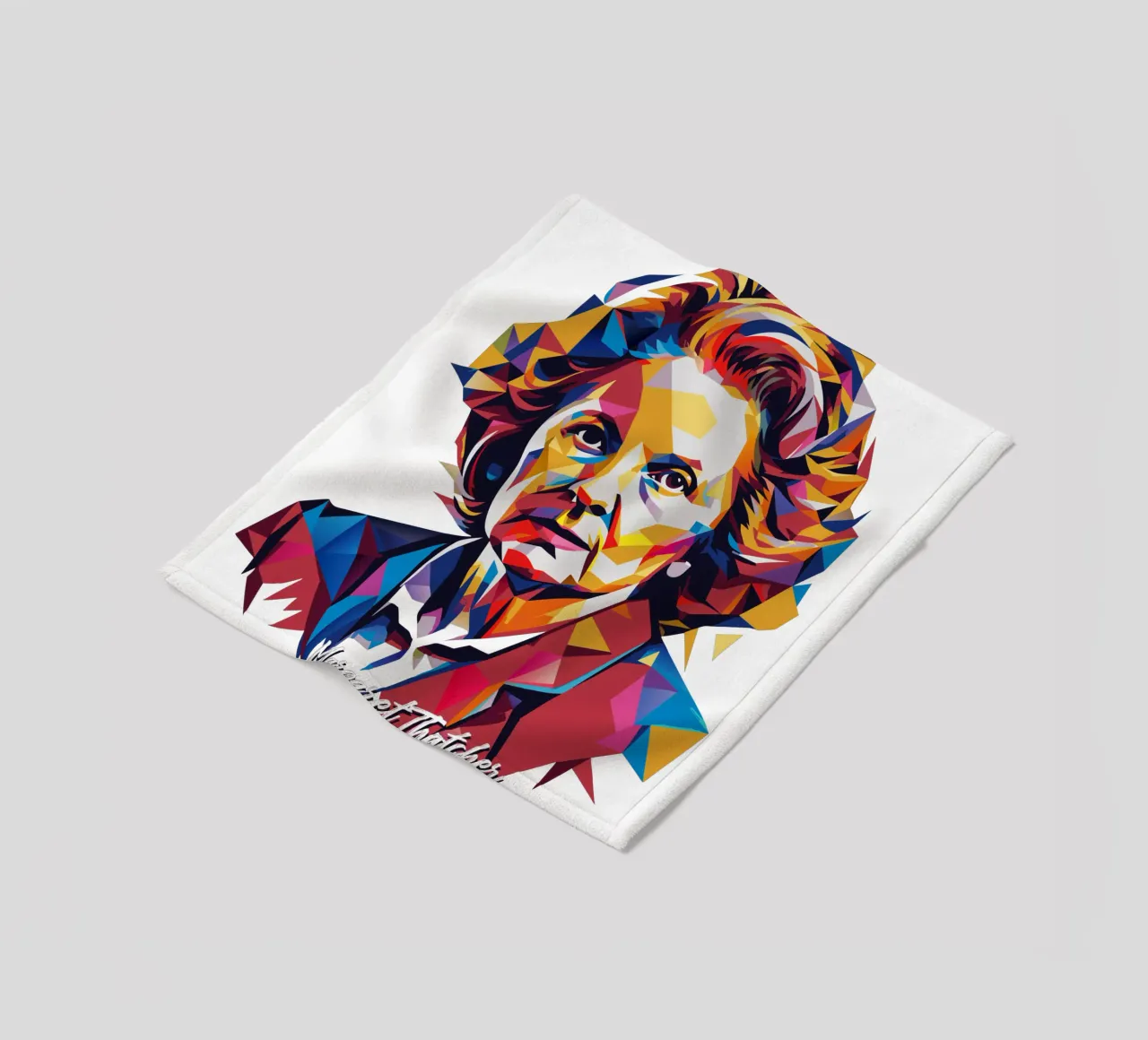 Margaret Thatcher WPAP Pop Art coperta in pile da vectorartnesia