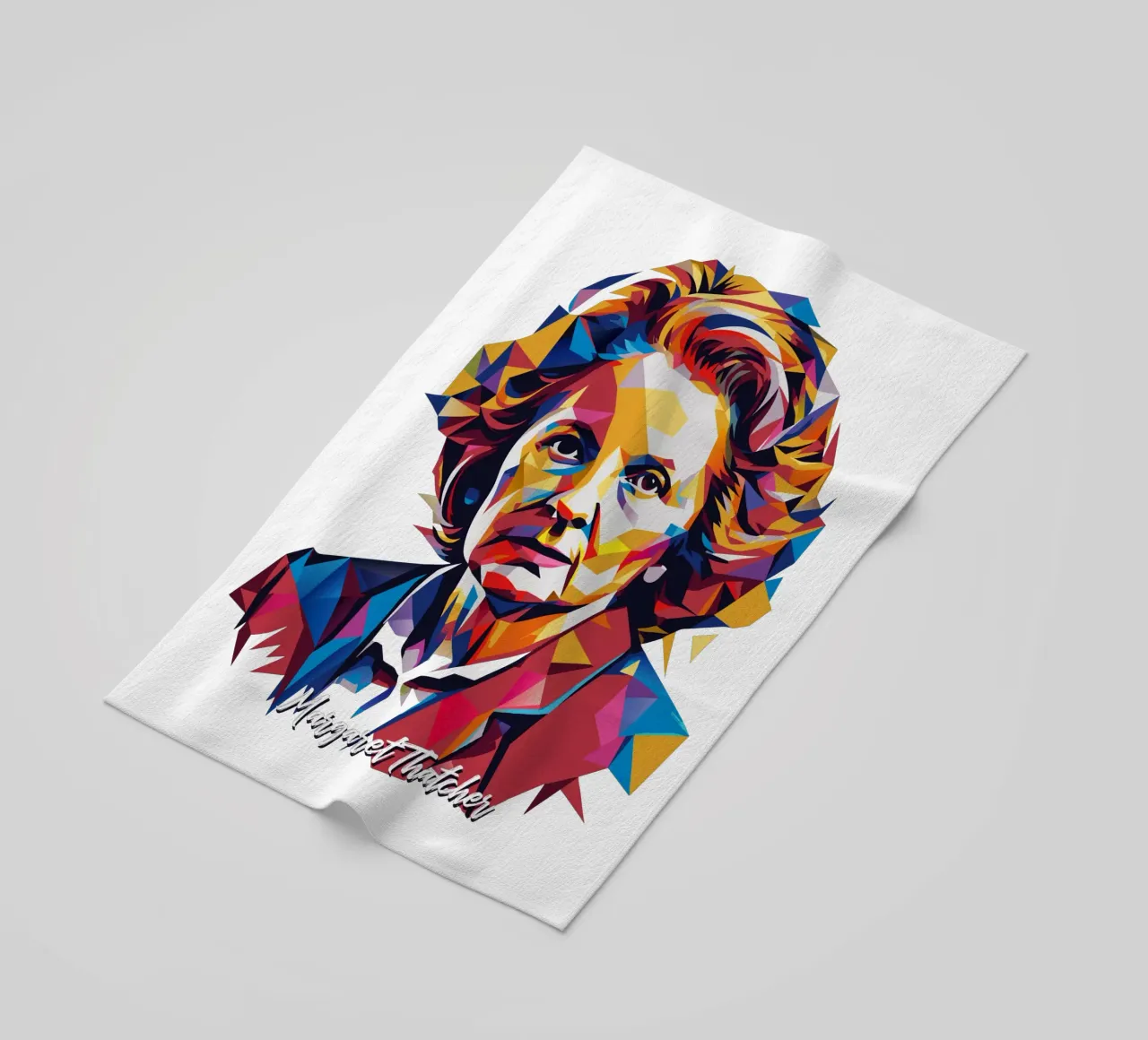 Margaret Thatcher WPAP Pop Art telo mare da vectorartnesia