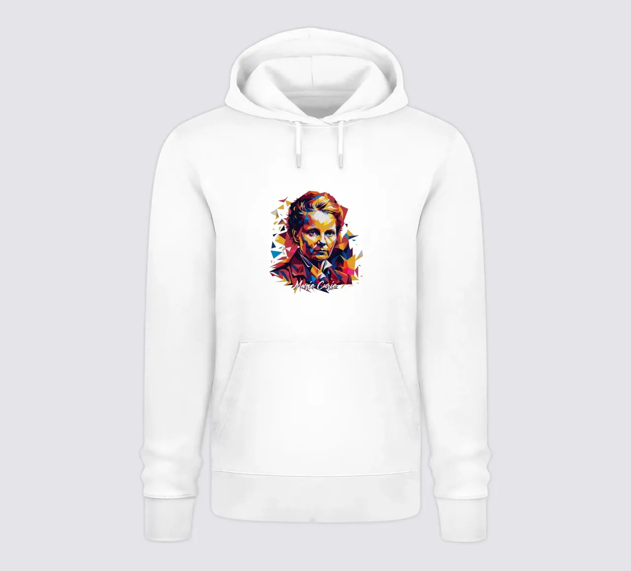 Marie Curie WPAP Pop Art felpa con cappuccio da vectorartnesia