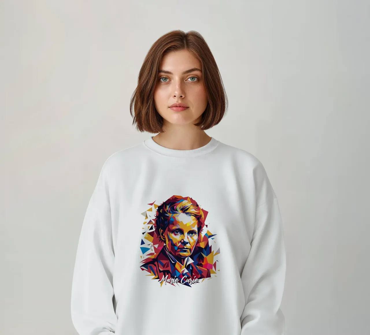 Marie Curie WPAP Pop Art felpa da vectorartnesia