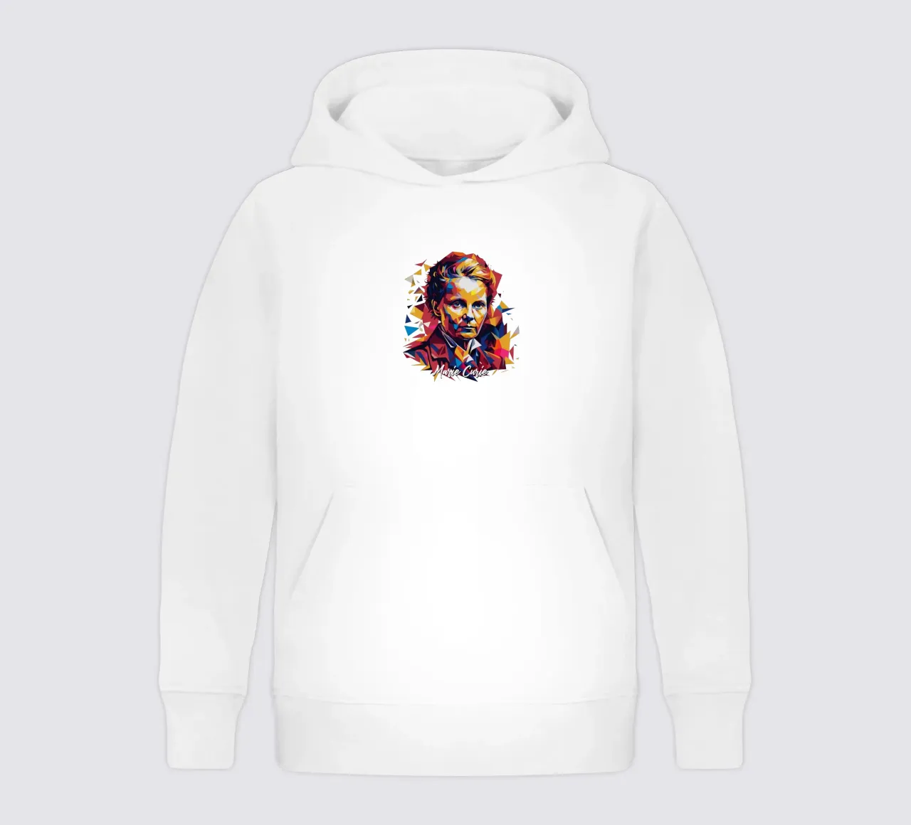 Marie Curie WPAP Pop Art felpa bambino con cappuccio da vectorartnesia