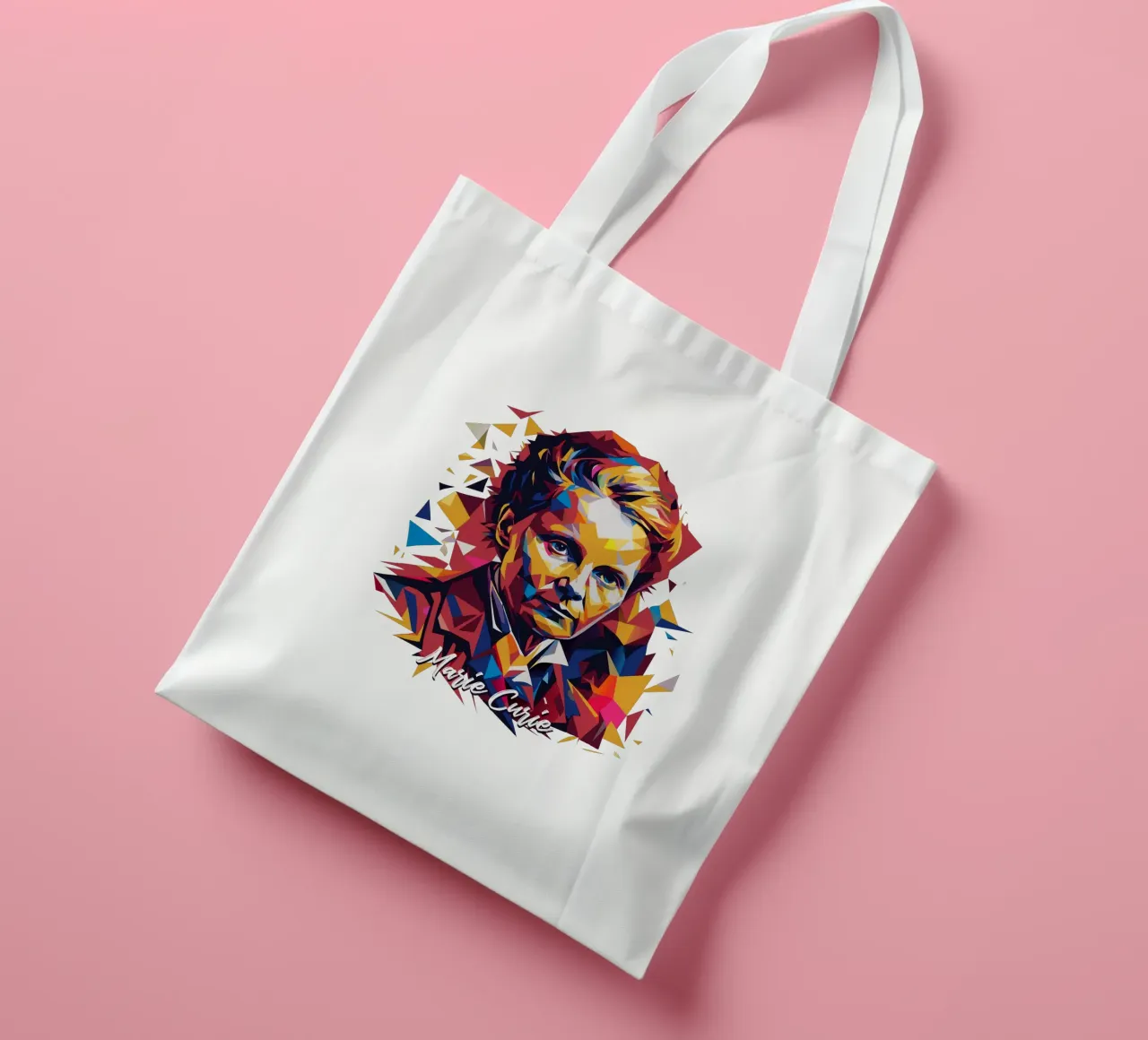 Marie Curie WPAP Pop Art borsa in juta da vectorartnesia