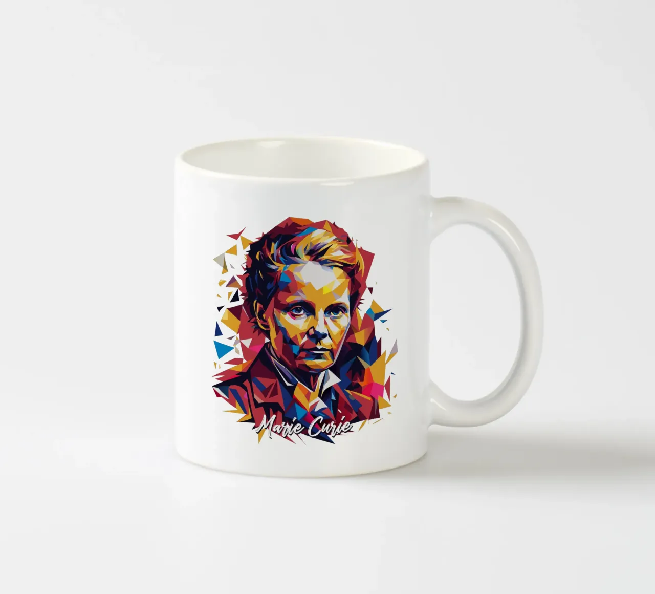 Marie Curie WPAP Pop Art tazza in ceramica da vectorartnesia