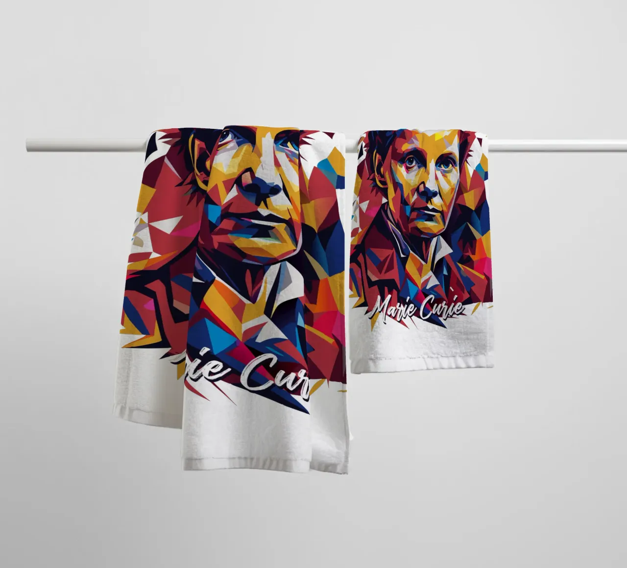 Marie Curie WPAP Pop Art asciugamano da bagno da vectorartnesia