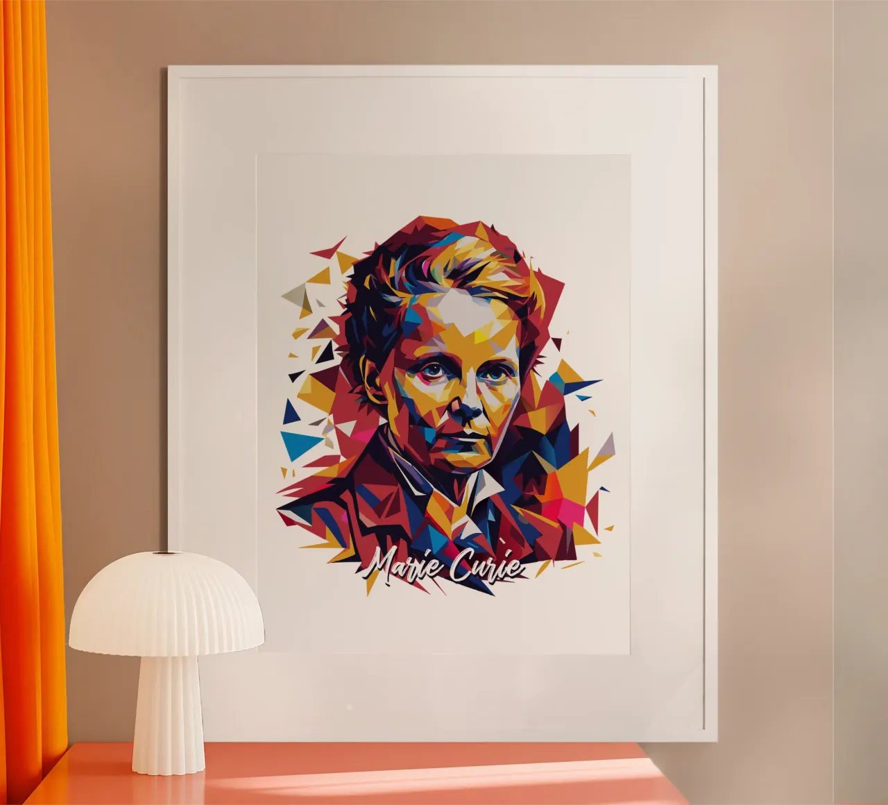 Marie Curie WPAP Pop Art carta hahnemühle da vectorartnesia
