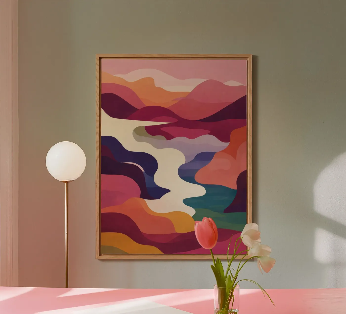 Abstract Landscape with River alu dibond de M.A.Z.U.N.
