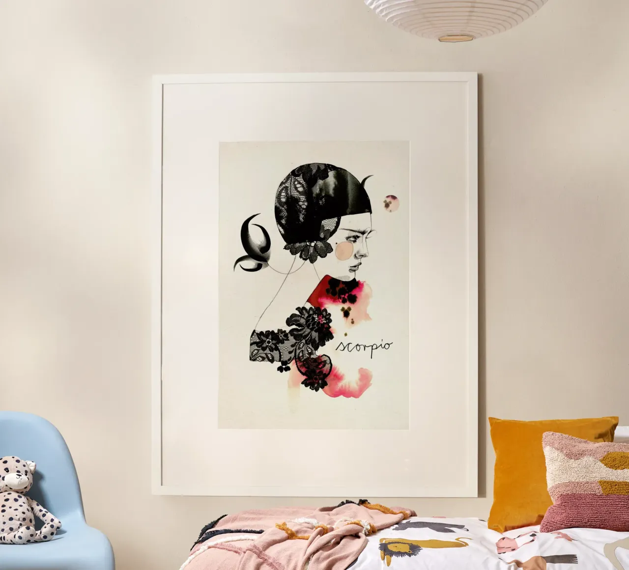 Skorpion poster con telaio in legno da Ekaterina Koroleva