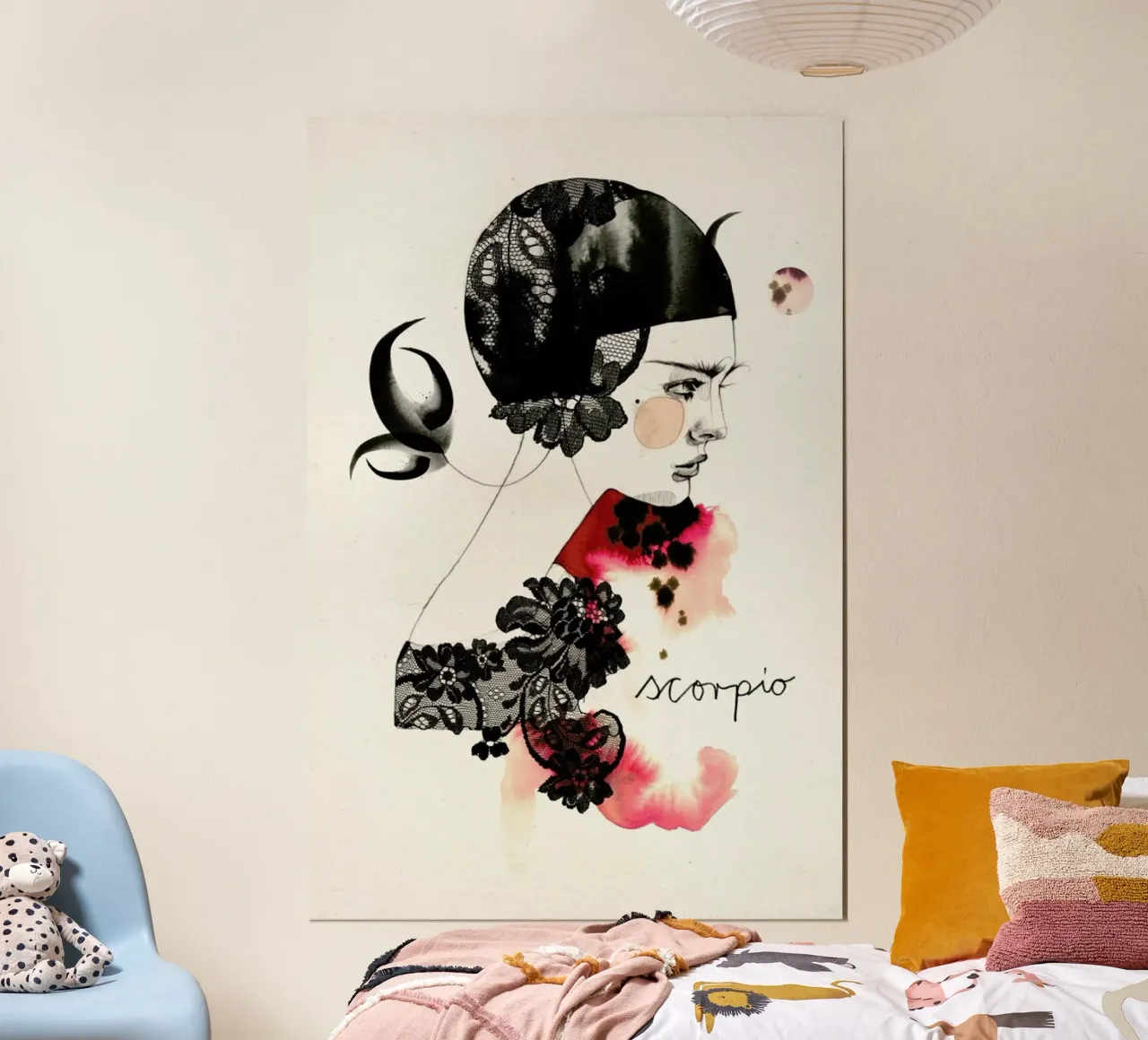 Skorpion poster con telaio in legno da Ekaterina Koroleva