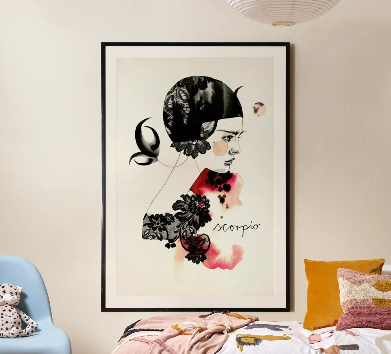 Skorpion poster con telaio in legno da Ekaterina Koroleva
