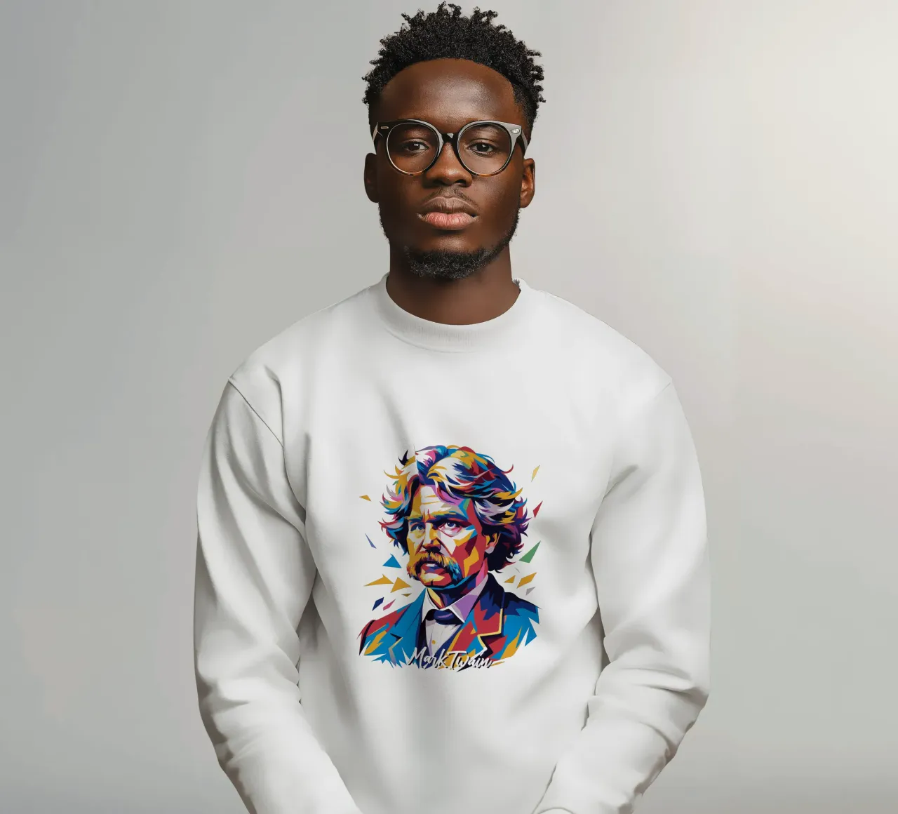 Mark Twain WPAP Pop Art felpa da vectorartnesia