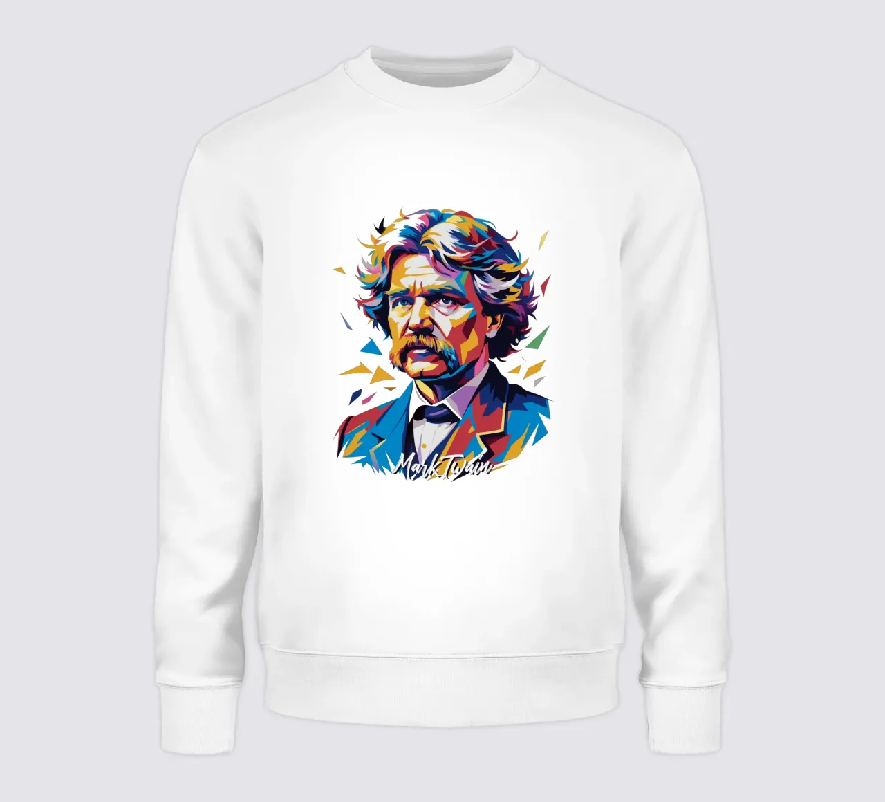 Mark Twain WPAP Pop Art Sweatshirt von vectorartnesia