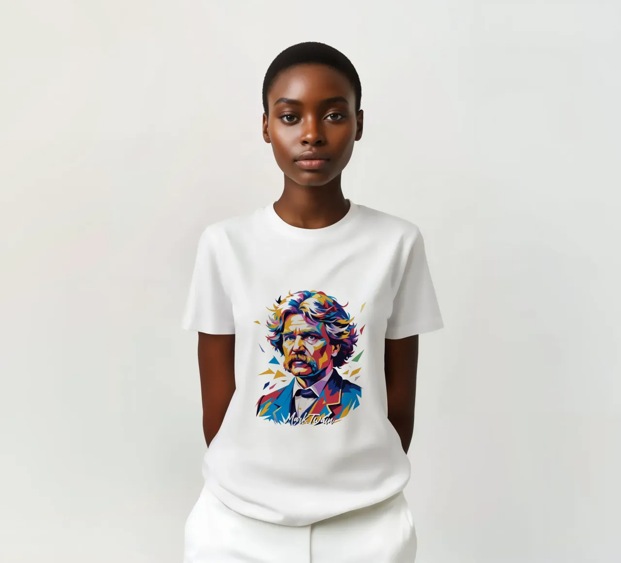 Mark Twain WPAP Pop Art t-shirt da vectorartnesia