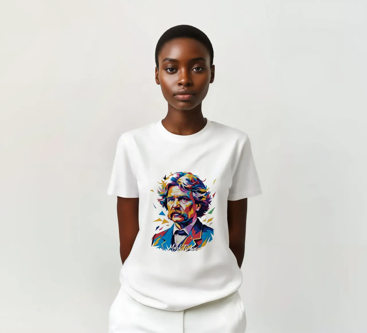 Mark Twain WPAP Pop Art T-Shirt von vectorartnesia