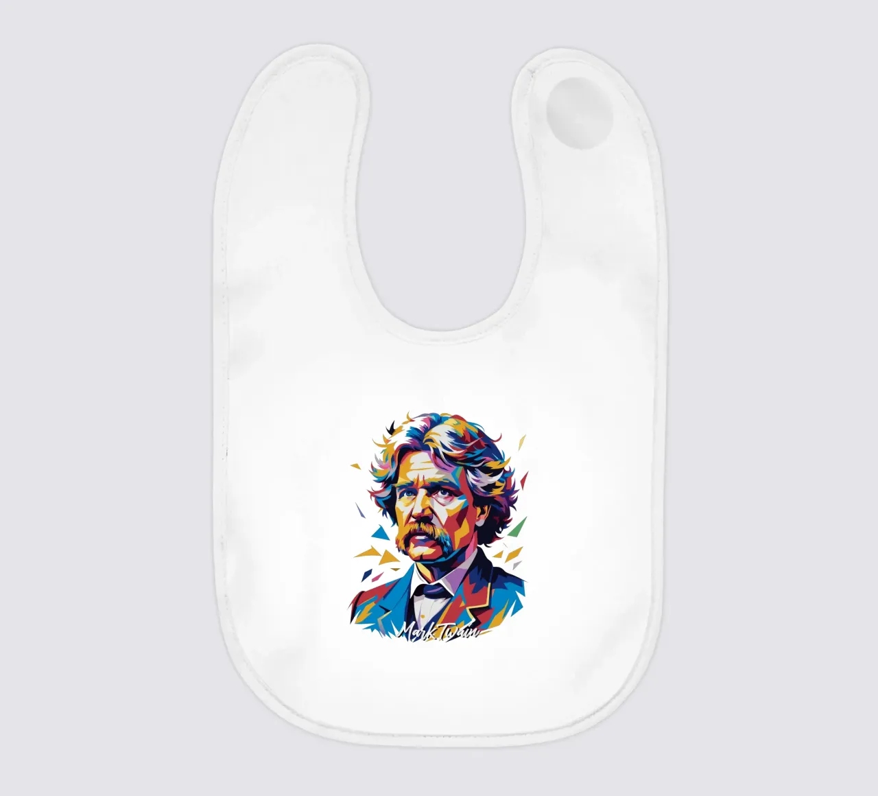 Mark Twain WPAP Pop Art baby slabbetje van vectorartnesia