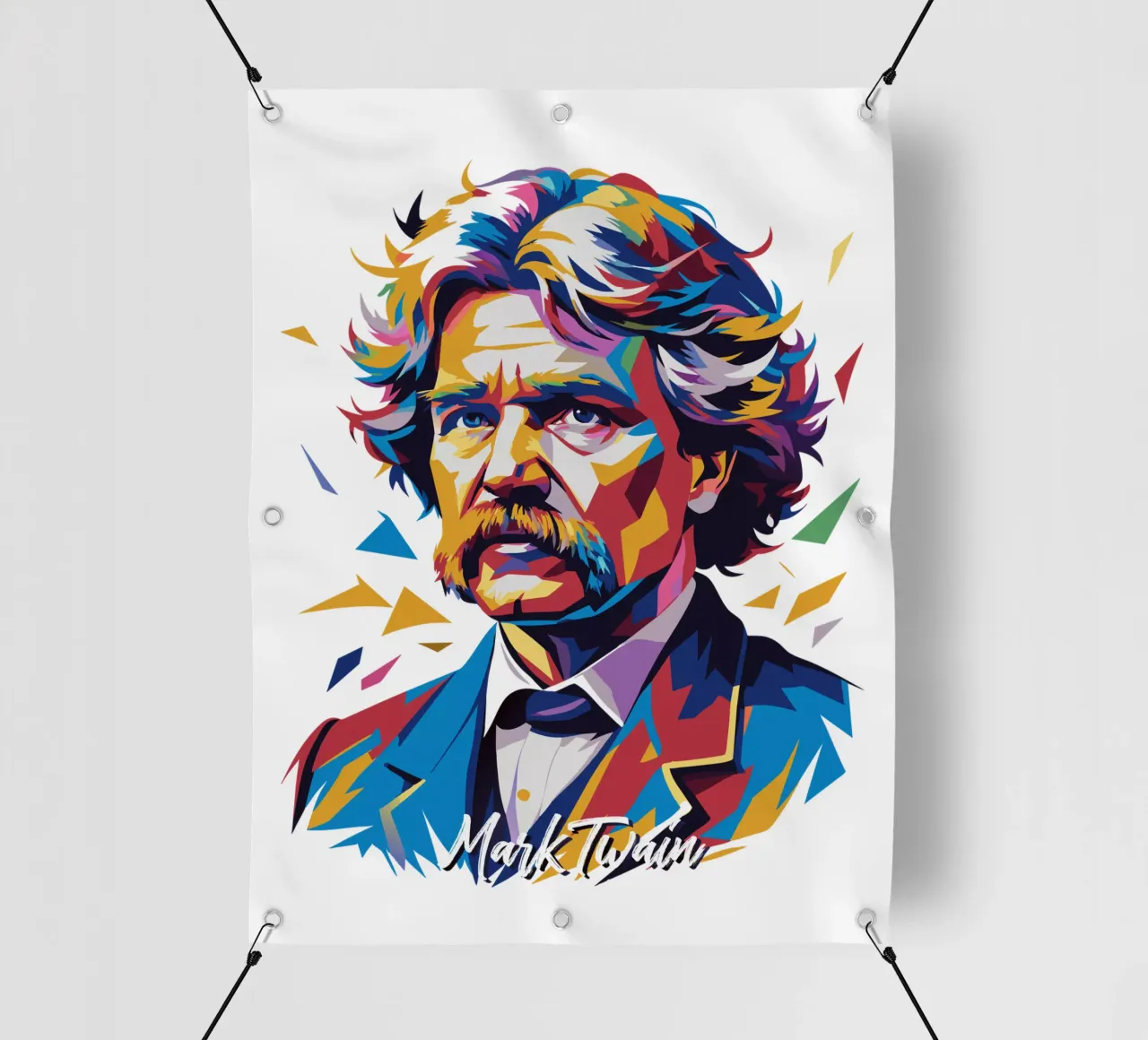Mark Twain WPAP Pop Art pvc cover by vectorartnesia