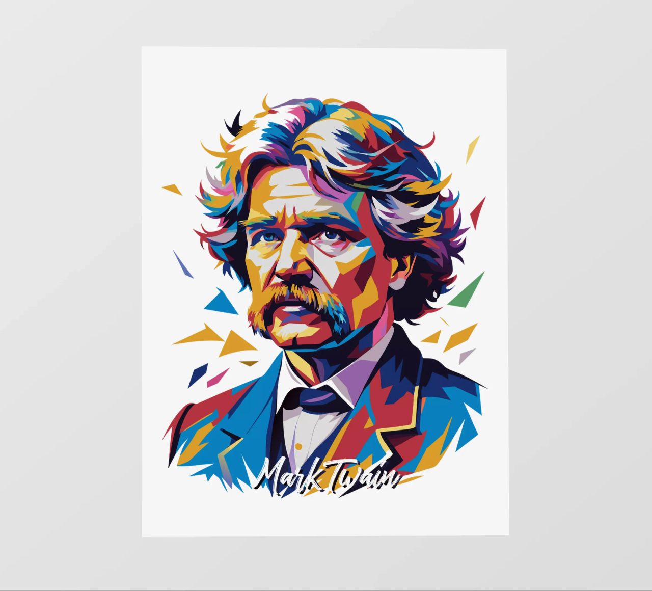 Mark Twain WPAP Pop Art telo in pvc da vectorartnesia