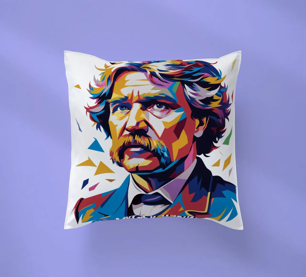 Mark Twain WPAP Pop Art cuscino da vectorartnesia