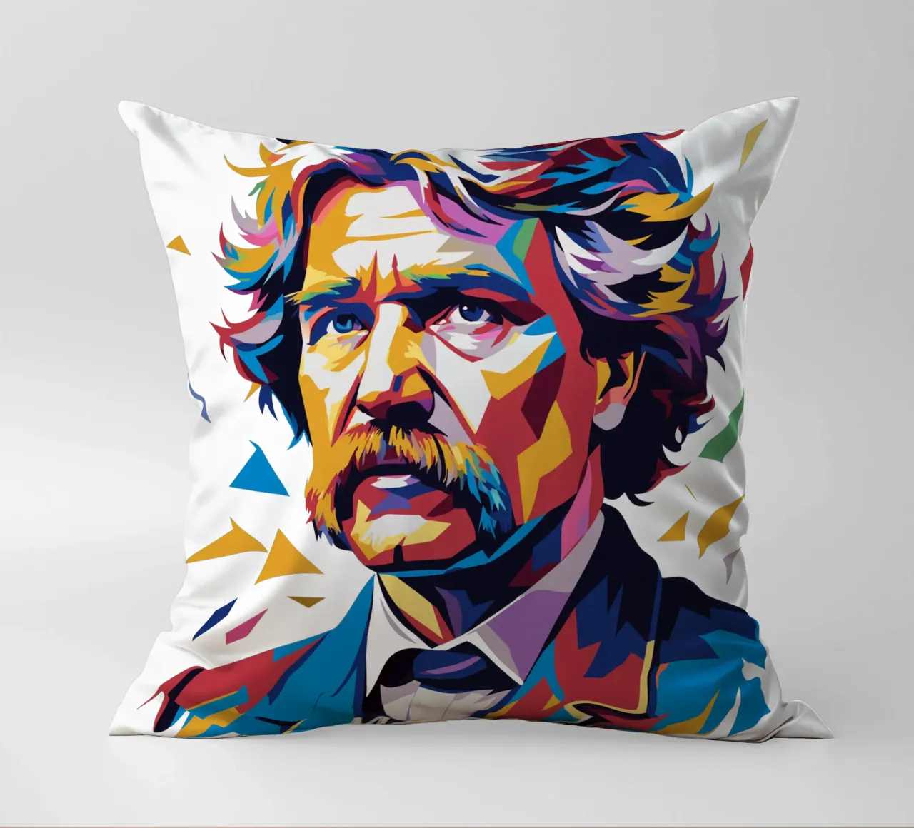 Mark Twain WPAP Pop Art cuscino da vectorartnesia