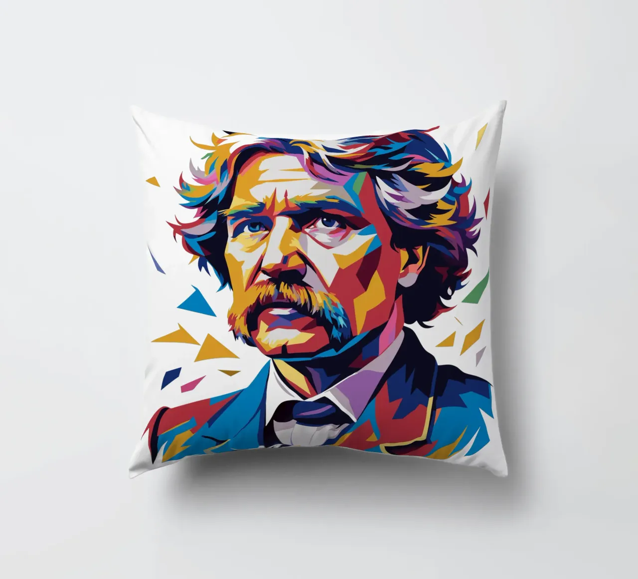 Mark Twain WPAP Pop Art cuscino da vectorartnesia