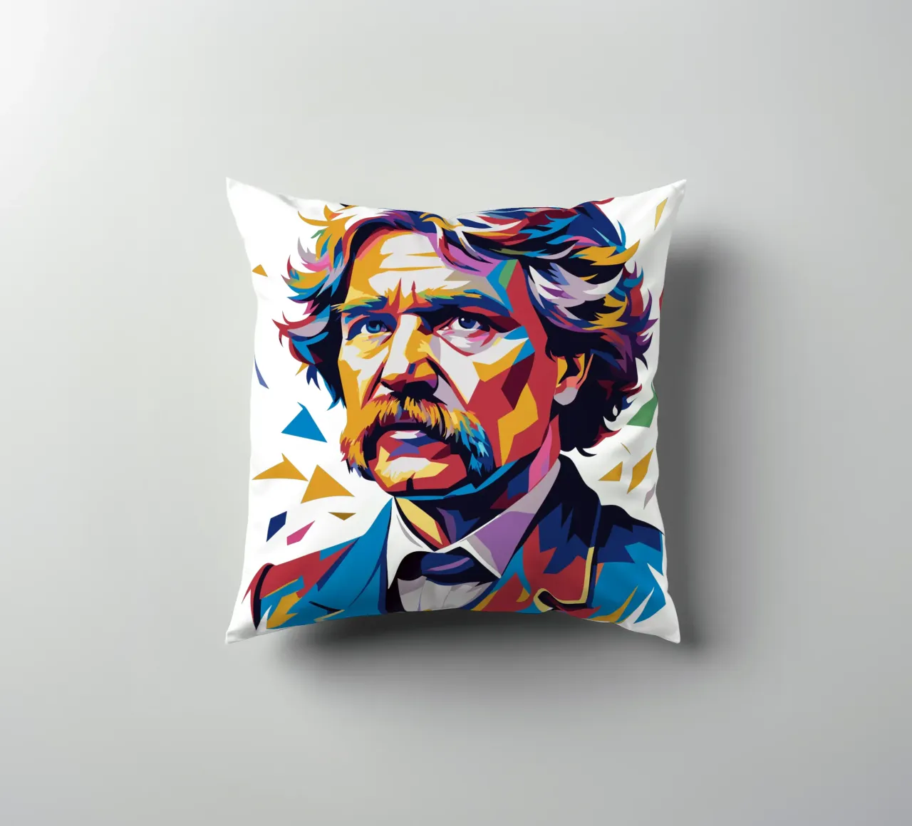 Mark Twain WPAP Pop Art cuscino da vectorartnesia