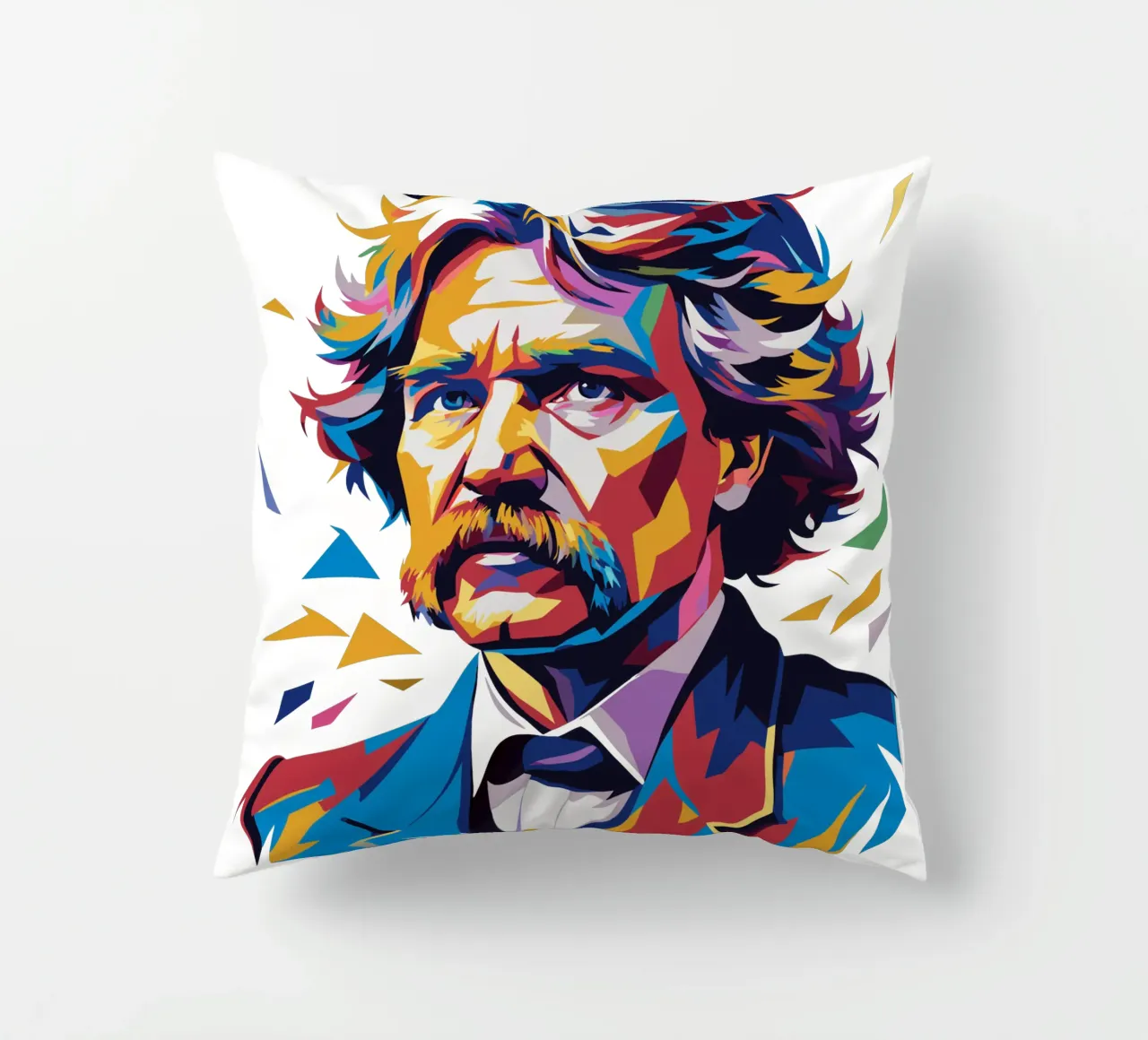 Mark Twain WPAP Pop Art cuscino da vectorartnesia