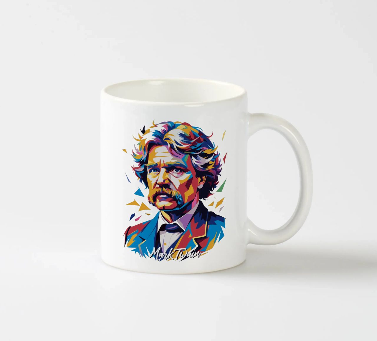 Mark Twain WPAP Pop Art tazza in ceramica da vectorartnesia
