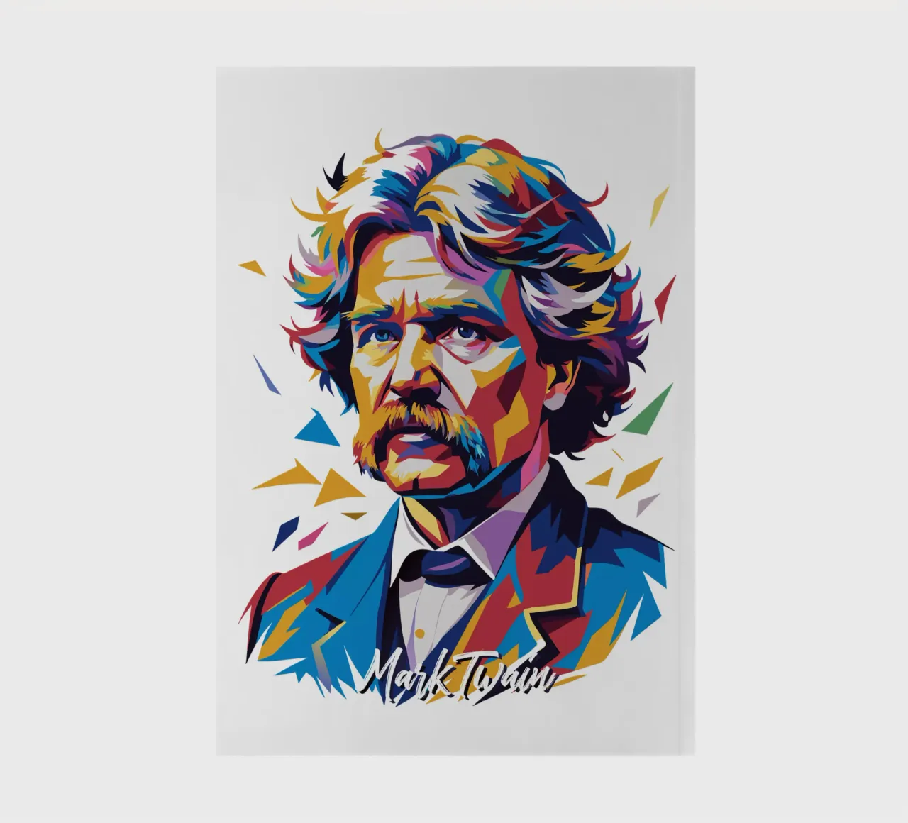 Mark Twain WPAP Pop Art notebook by vectorartnesia