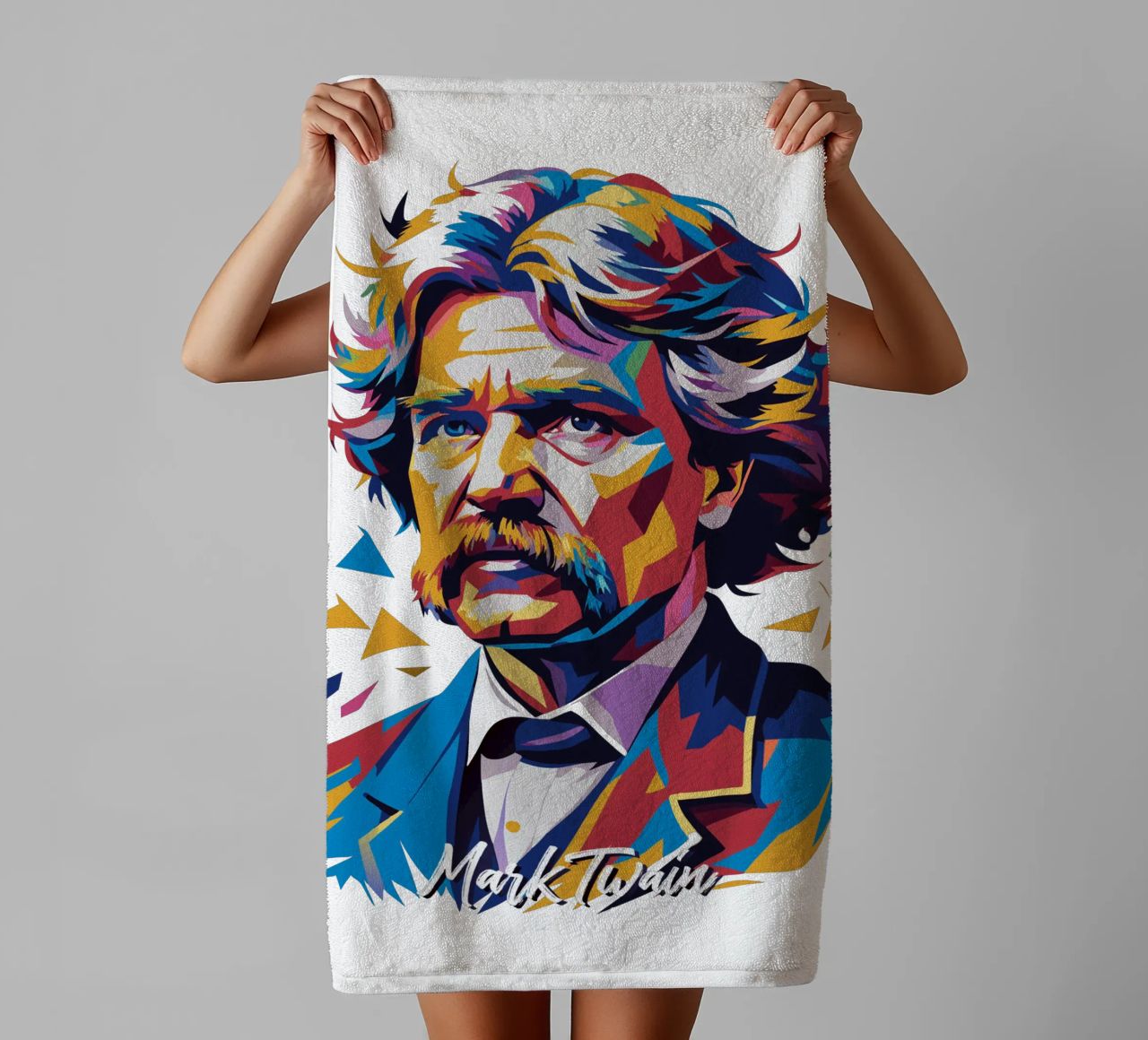 Mark Twain WPAP Pop Art asciugamano da bagno da vectorartnesia