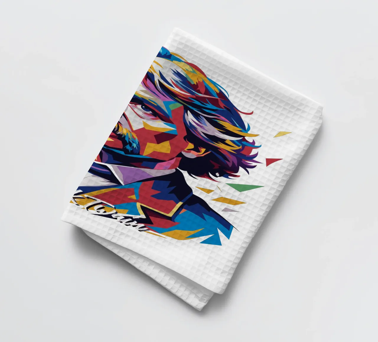 Mark Twain WPAP Pop Art Geschirrtuch von vectorartnesia