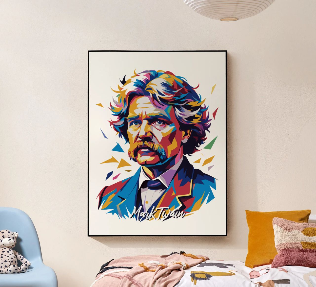 Mark Twain WPAP Pop Art plexiglass da vectorartnesia
