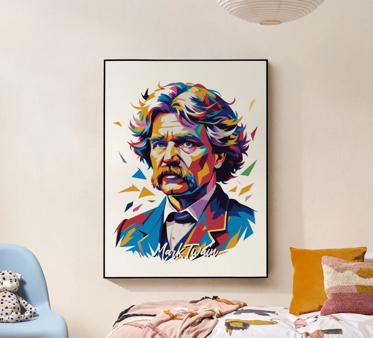 Mark Twain WPAP Pop Art plexiglass da vectorartnesia