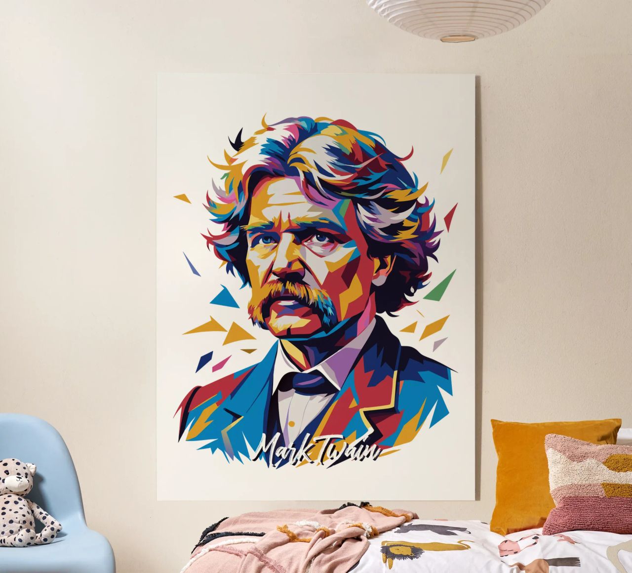 Mark Twain WPAP Pop Art plexiglass da vectorartnesia