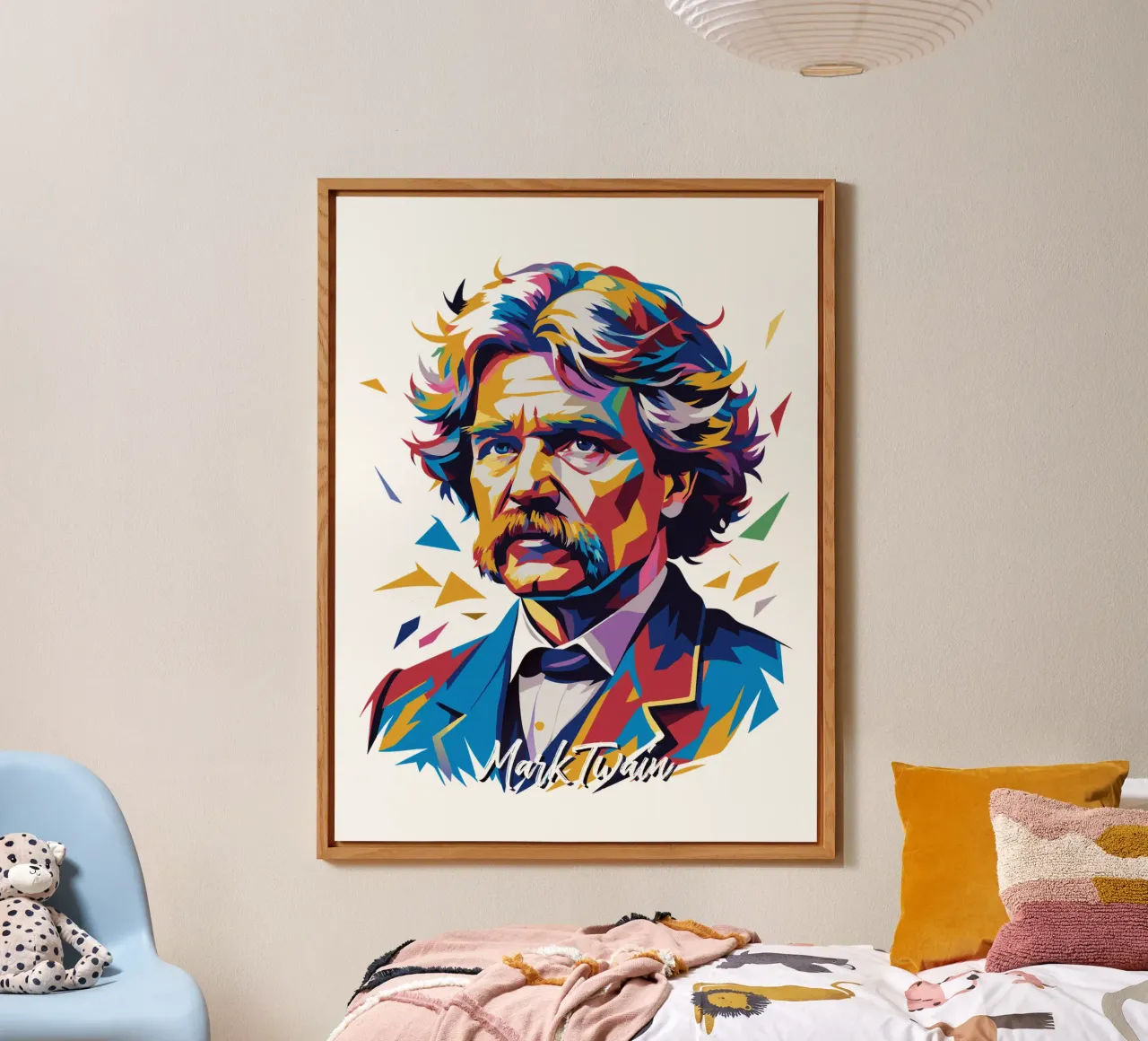 Mark Twain WPAP Pop Art alluminio dibond da vectorartnesia