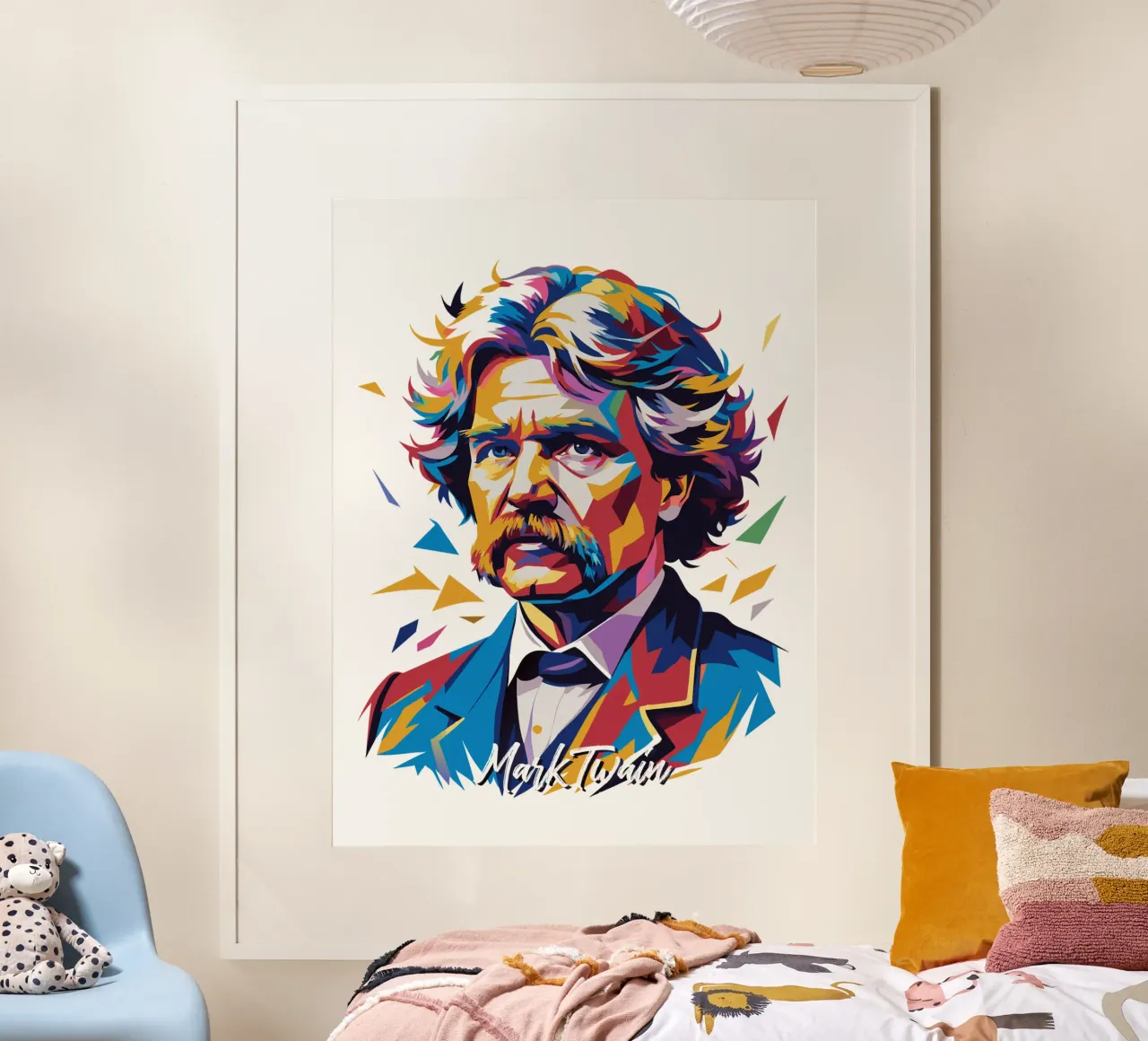 Mark Twain WPAP Pop Art carta hahnemühle da vectorartnesia