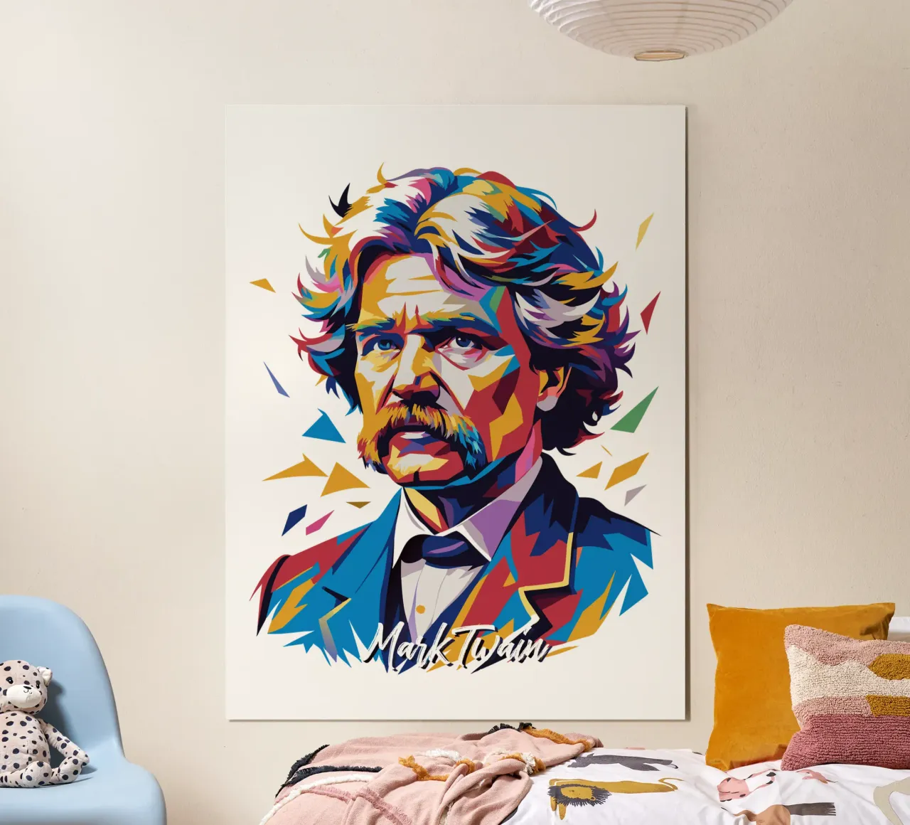 Mark Twain WPAP Pop Art carta hahnemühle da vectorartnesia