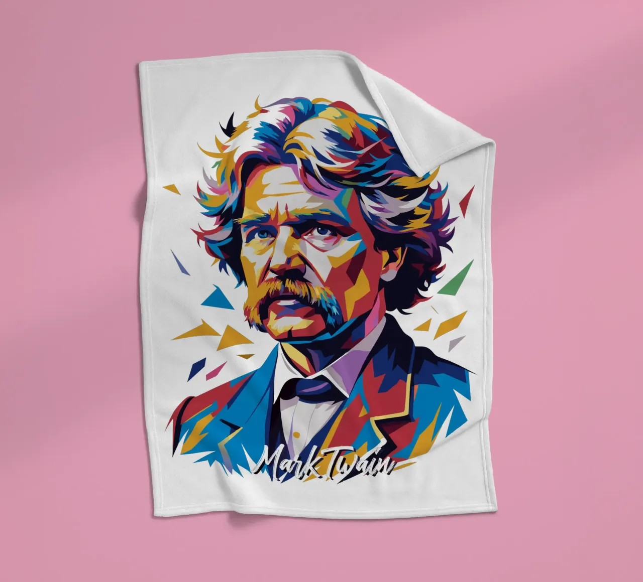Mark Twain WPAP Pop Art coperta in pile da vectorartnesia