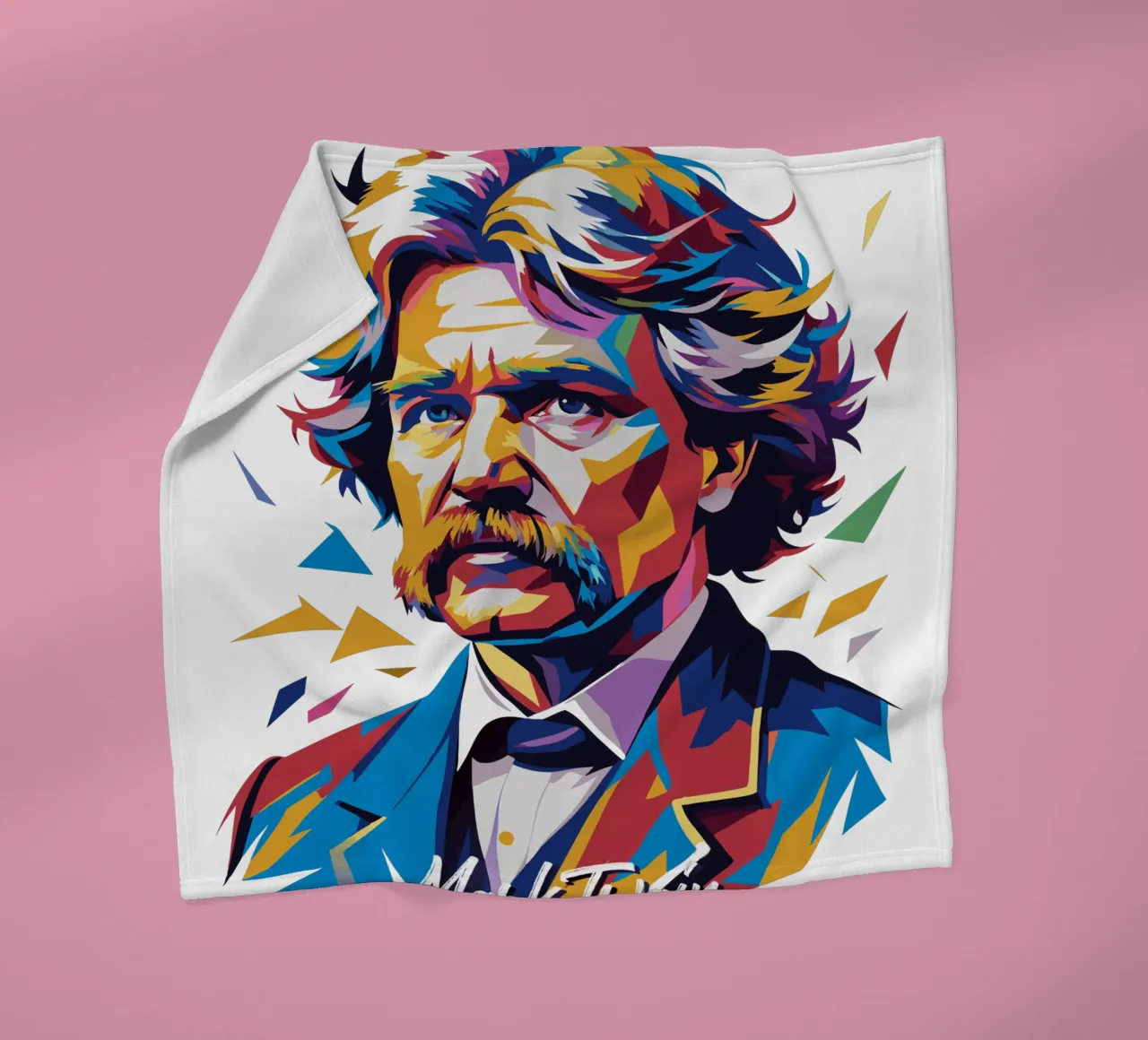 Mark Twain WPAP Pop Art coperta in pile da vectorartnesia
