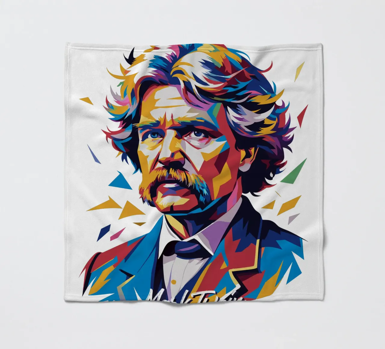 Mark Twain WPAP Pop Art coperta in pile da vectorartnesia