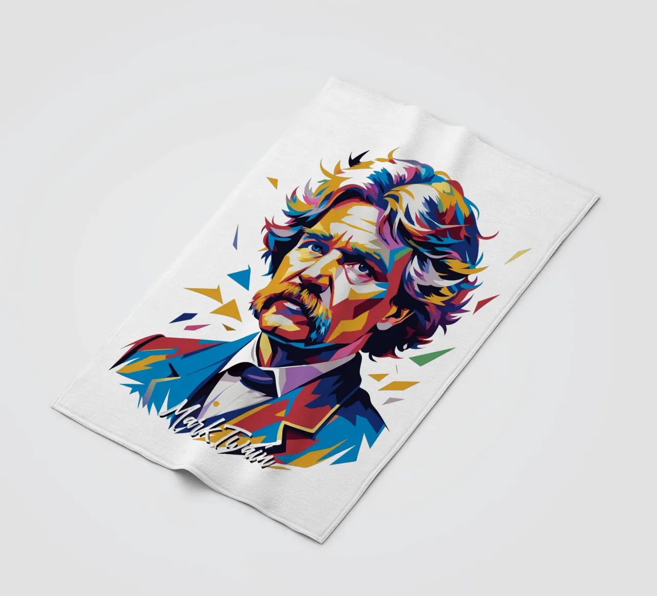 Mark Twain WPAP Pop Art manta de franela de vectorartnesia
