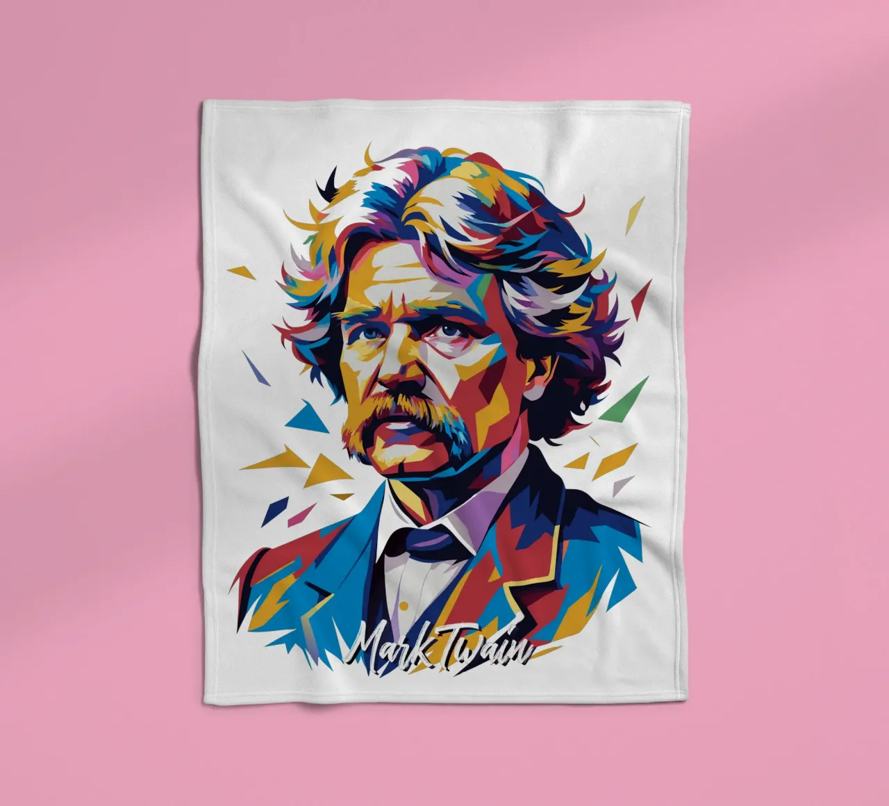 Mark Twain WPAP Pop Art coperta in pile da vectorartnesia