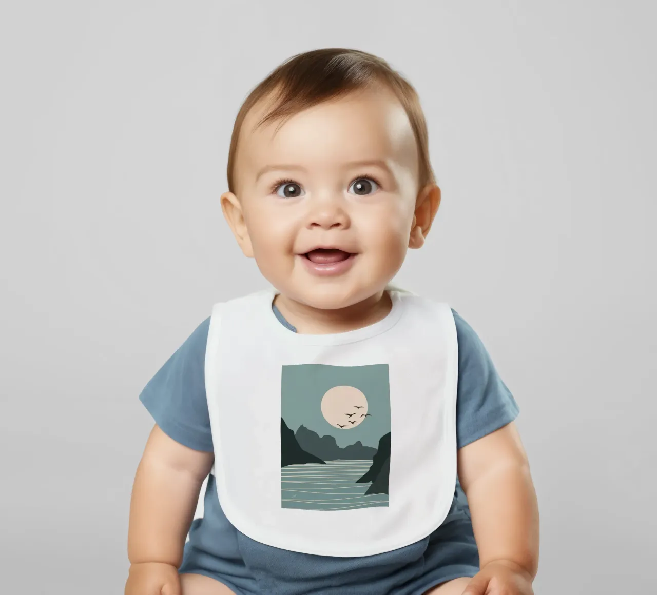 Lato Luna bavaglino da zeriayam